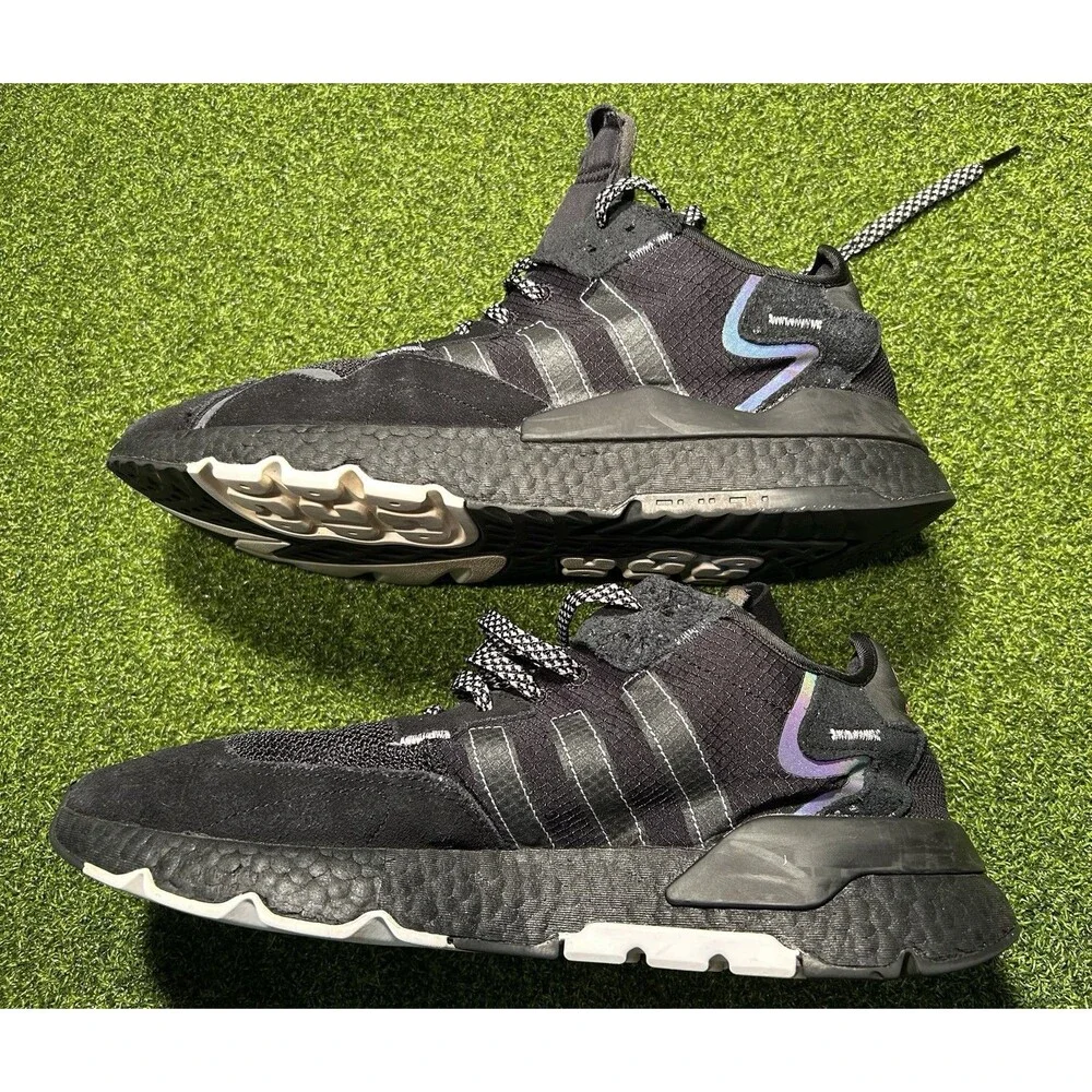 adidas Nite Jogger Reflective Xeno Men’s Size 13 FV8027 Black Running Shoe